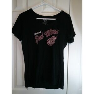 47 Detroit Red Wings NHL‎ T-Shirt Graphic Tee Top Black XXL